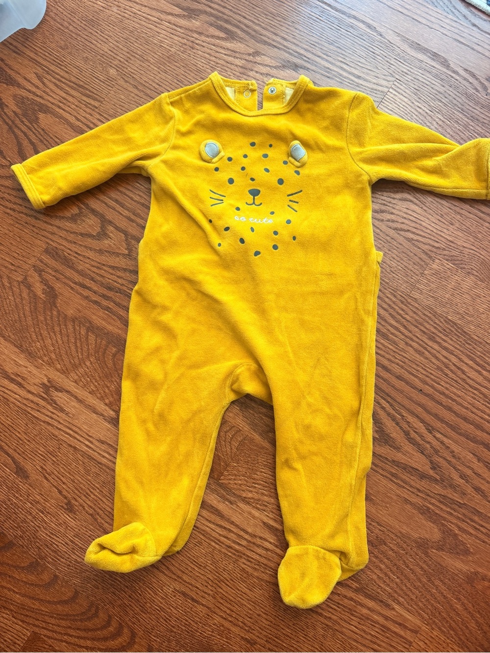 Velour One-Piece Footed Pajamas